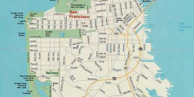 Քարտեզ Սան-Ֆրանցիսկոյում, գլխավոր տեսարժան վայրերը