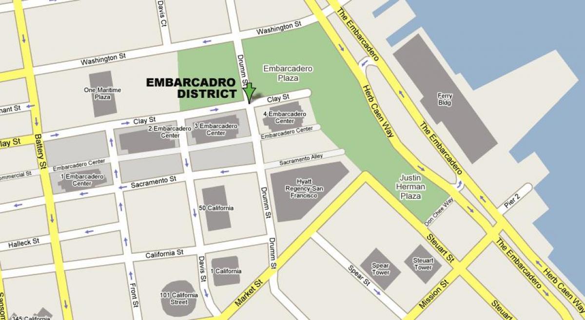 Քարտեզ Embarcadero Սան Ֆրանցիսկոյում