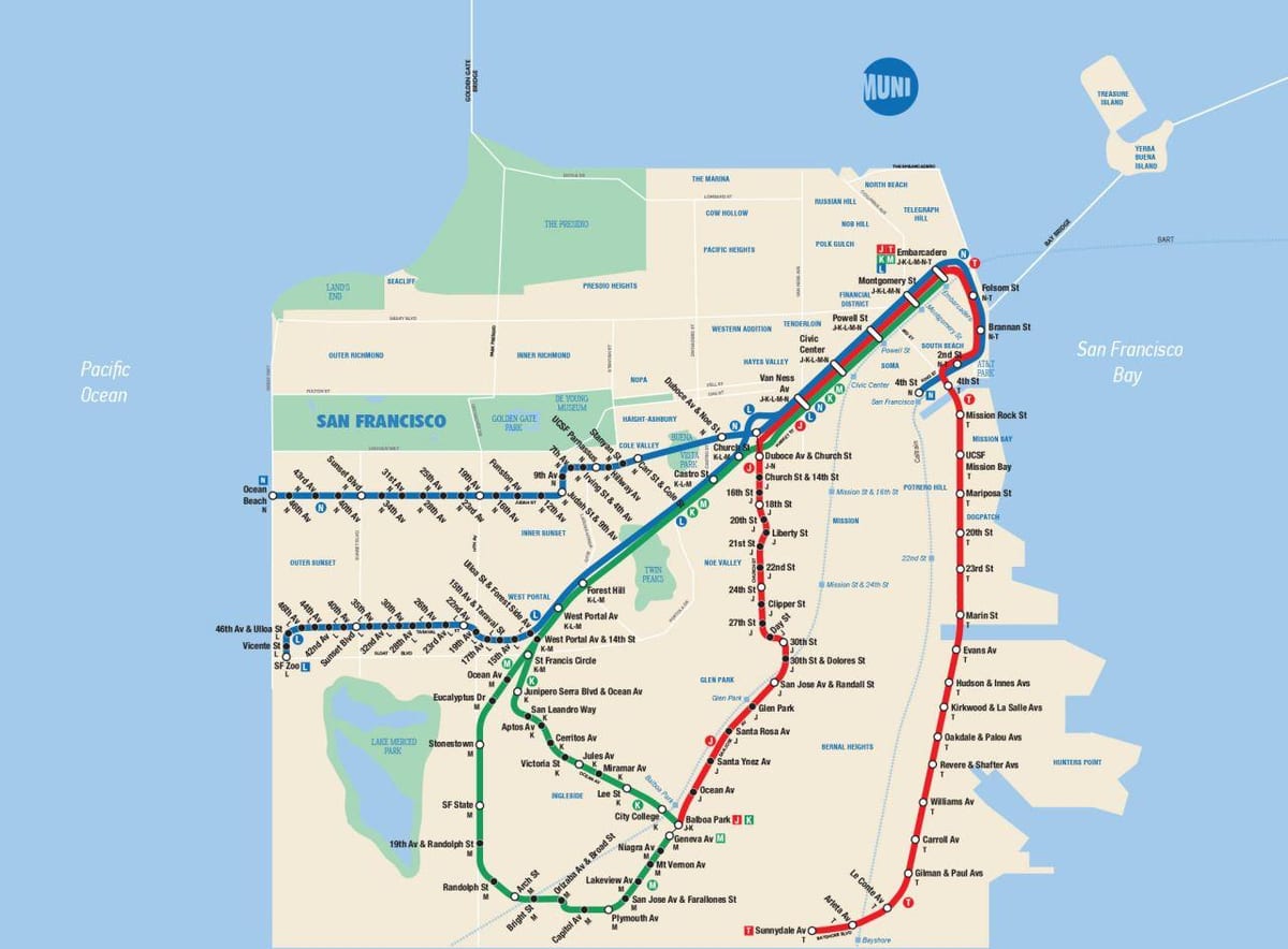 SFmta Муни քարտեզի վրա