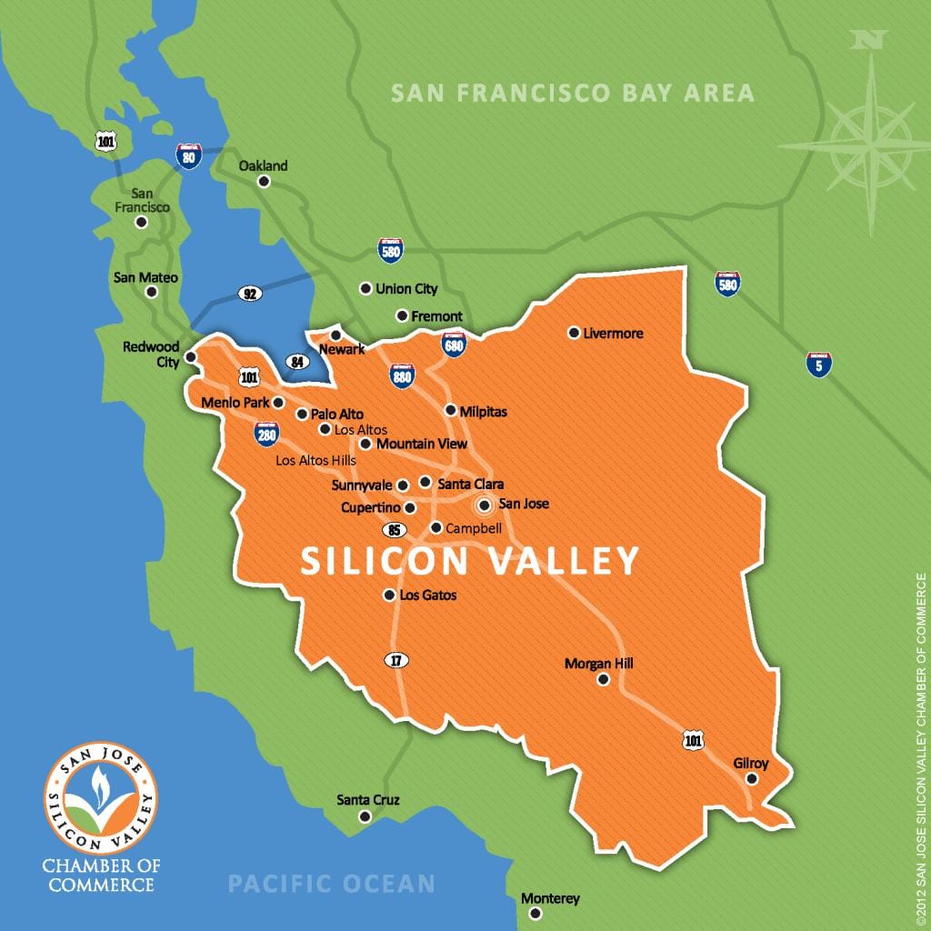Silicon valley աշխարհի քարտեզի վրա