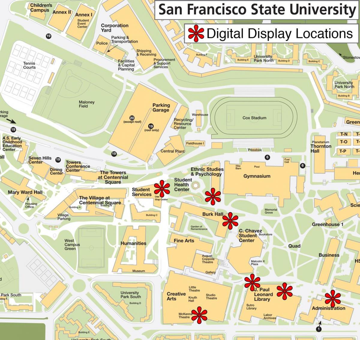 Սան Ֆրանցիսկոյի պետական համալսարան քարտեզի վրա
