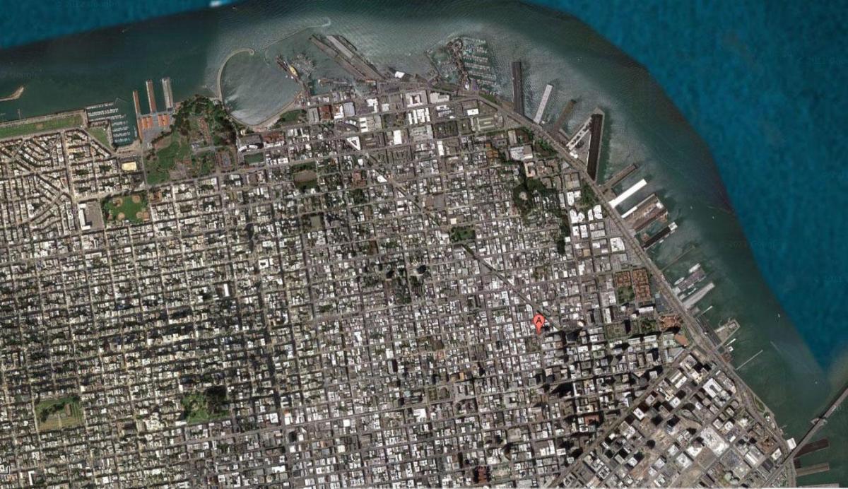 Քարտեզ արբանյակային Սան Ֆրանցիսկոյում 