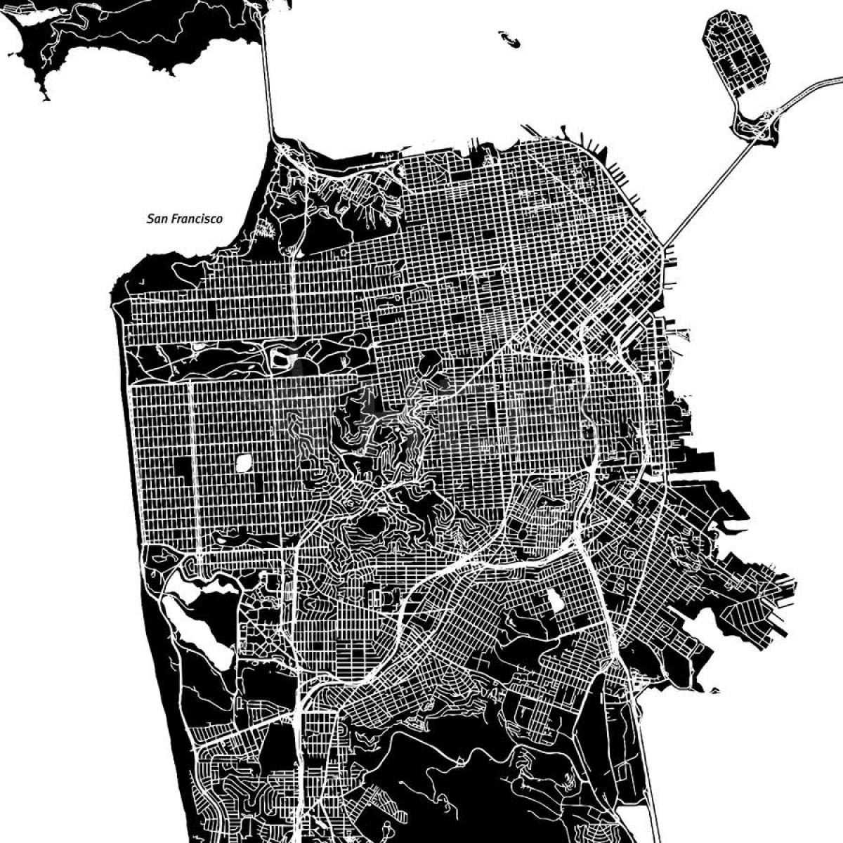 Քարտեզ Սան Ֆրանցիսկոյում վեկտոր