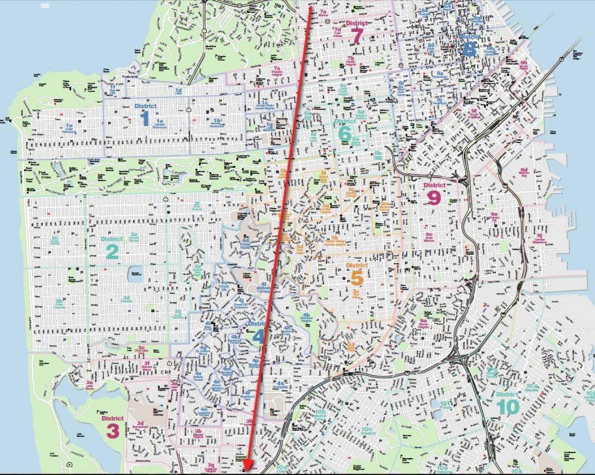 Քարտեզ Սան Ֆրանցիսկոյում մառախուղ