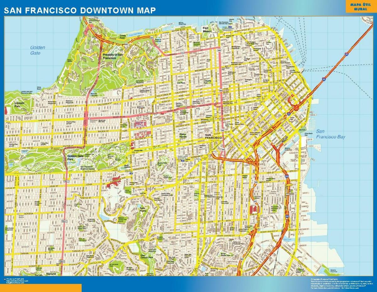 Քարտեզ Սան Ֆրանցիսկոյում պատերը