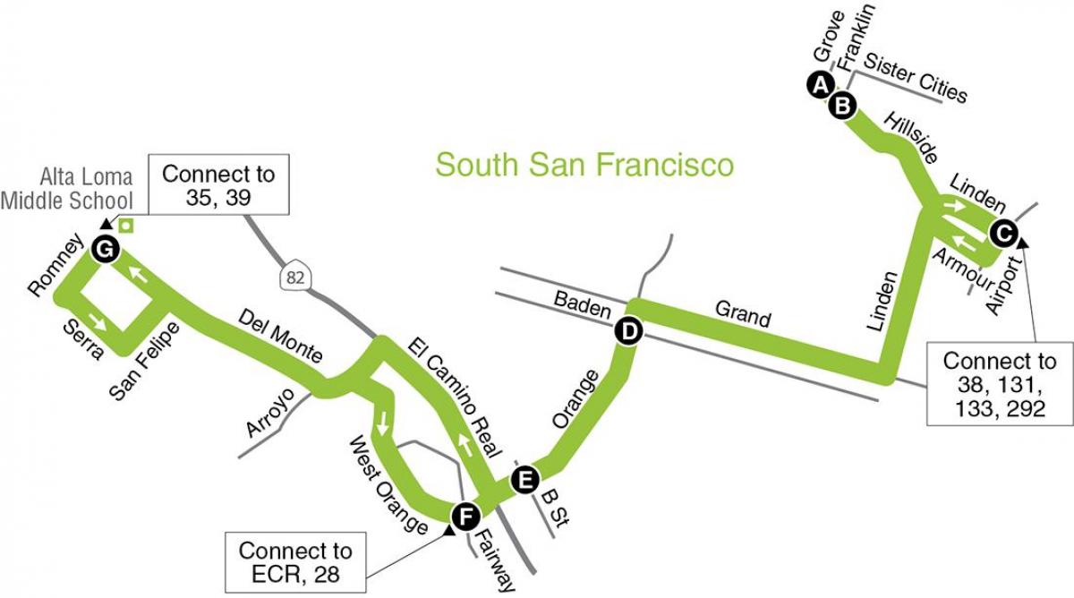Քարտեզ Սան Ֆրանցիսկոյում տարրական դպրոցի