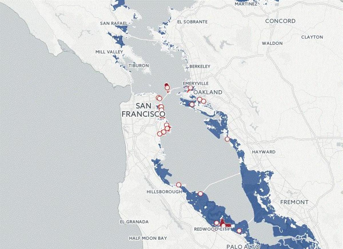 Քարտեզ Սան Ֆրանցիսկոյում ջրհեղեղ