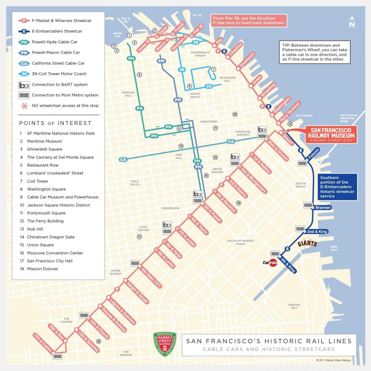 Քարտեզ Սան Ֆրանցիսկոյում տեղեկատվությունը