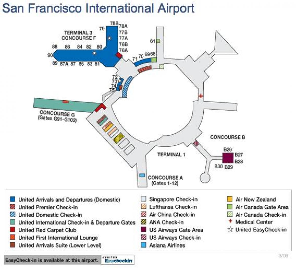 Օդանավակայան է Սան Ֆրանցիսկոյի ԱՄՆ-ն քարտեզի վրա
