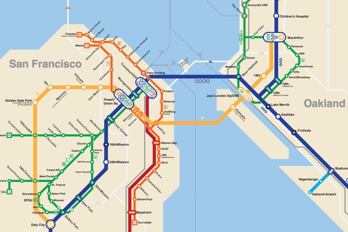 Սան-Ֆրանցիսկոյում մետրոյի քարտեզ