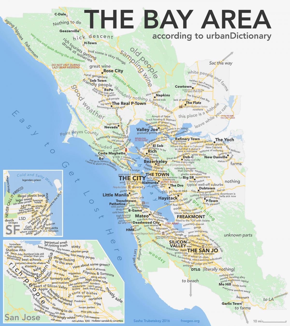 Սան-Ֆրանցիսկոյում քարտեզի վրա 