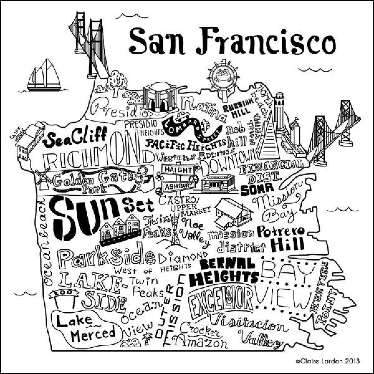 Քարտեզ խանութների Սան Ֆրանցիսկոյում