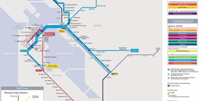Կայանի Bart Սան Ֆրանցիսկոյում քարտեզի վրա