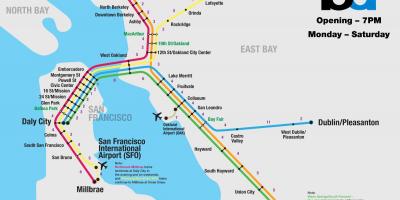 Bart համակարգի Սան Ֆրանցիսկոյում քարտեզի վրա