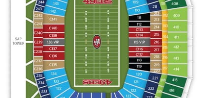 Քարտեզ San Francisco 49ers մարզադաշտ 