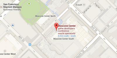 Քարտեզ համաժողովների կենտրոնի Moscone Սան Ֆրանցիսկոյում