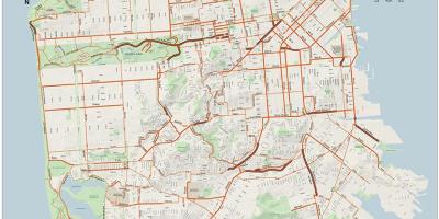Սան-Ֆրանցիսկոյում հեծանիվ քարտեզի վրա