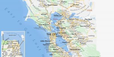 Սան Ֆրանցիսկոյի Կալիֆոռնիա քարտեզ