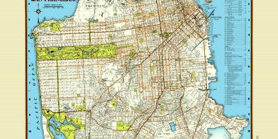 Քարտեզ Սան Ֆրանցիսկոյում փողոց պաստառը