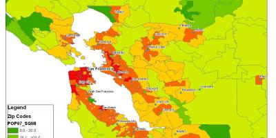 Քարտեզ բնակչության Սան Ֆրանցիսկոյում 