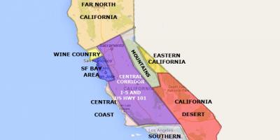 Քարտեզ Կալիֆորնիայի հյուսիս Սան Ֆրանցիսկոյում