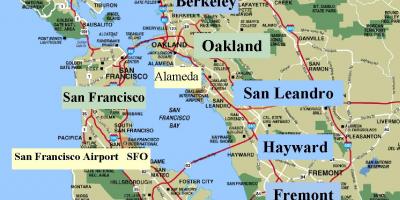 Քարտեզ Է Սան Ֆրանցիսկոյի Կալիֆոռնիա